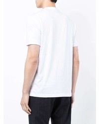 Мужская белая футболка с круглым вырезом с принтом от Giorgio Armani