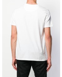 Мужская белая футболка с круглым вырезом с принтом от Benetton