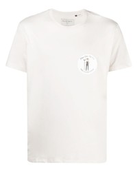 Мужская белая футболка с круглым вырезом с принтом от Plùs Que Ma Vìe