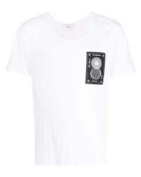 Мужская белая футболка с круглым вырезом с принтом от Ports V