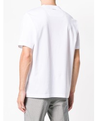 Мужская белая футболка с круглым вырезом с принтом от Z Zegna