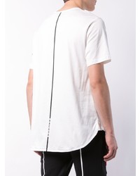 Мужская белая футболка с круглым вырезом с принтом от Haculla