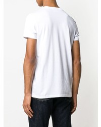 Мужская белая футболка с круглым вырезом с принтом от Wood Wood