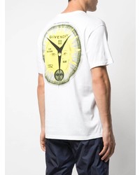 Мужская белая футболка с круглым вырезом с принтом от Givenchy