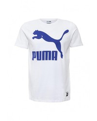Мужская белая футболка с круглым вырезом с принтом от Puma