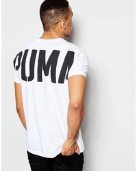 Мужская белая футболка с круглым вырезом с принтом от Puma