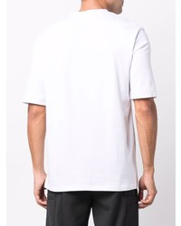 Мужская белая футболка с круглым вырезом с принтом от Neil Barrett
