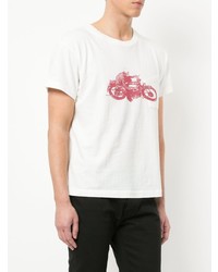 Мужская белая футболка с круглым вырезом с принтом от Addict Clothes Japan