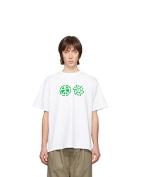 Мужская белая футболка с круглым вырезом с принтом от Rassvet