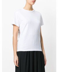 Женская белая футболка с круглым вырезом с принтом от Fausto Puglisi