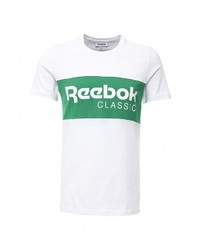 Мужская белая футболка с круглым вырезом с принтом от Reebok Classics