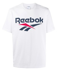 Мужская белая футболка с круглым вырезом с принтом от Reebok