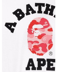 Мужская белая футболка с круглым вырезом с принтом от A Bathing Ape