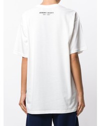 Женская белая футболка с круглым вырезом с принтом от Jeremy Scott