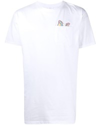 Мужская белая футболка с круглым вырезом с принтом от RIPNDIP
