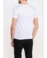 Мужская белая футболка с круглым вырезом с принтом от River Island