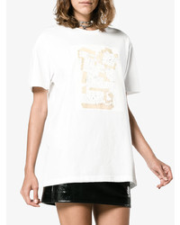Женская белая футболка с круглым вырезом с принтом от Jean-Michel Basquiat X Browns