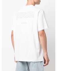 Мужская белая футболка с круглым вырезом с принтом от Throwback.