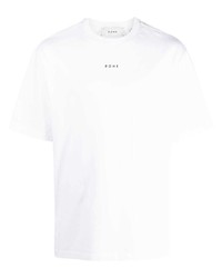 Мужская белая футболка с круглым вырезом с принтом от Róhe