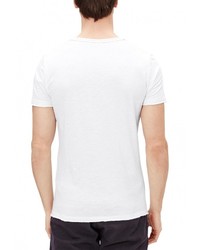 Мужская белая футболка с круглым вырезом с принтом от s.Oliver
