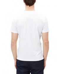 Мужская белая футболка с круглым вырезом с принтом от s.Oliver