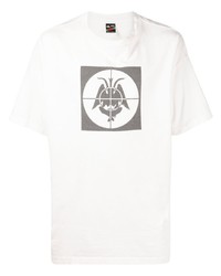 Мужская белая футболка с круглым вырезом с принтом от SAINT MXXXXXX