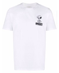 Мужская белая футболка с круглым вырезом с принтом от Sandro Paris