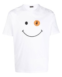 Мужская белая футболка с круглым вырезом с принтом от Save The Duck