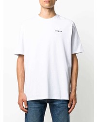 Мужская белая футболка с круглым вырезом с принтом от Patagonia