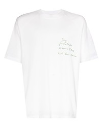 Мужская белая футболка с круглым вырезом с принтом от Song For The Mute