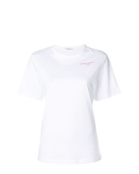 Женская белая футболка с круглым вырезом с принтом от Sonia Rykiel