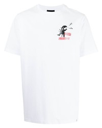 Мужская белая футболка с круглым вырезом с принтом от SPORT b. by agnès b.