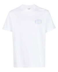 Мужская белая футболка с круглым вырезом с принтом от Sporty & Rich