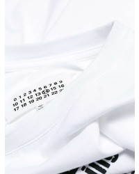 Мужская белая футболка с круглым вырезом с принтом от Maison Margiela