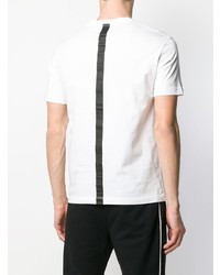 Мужская белая футболка с круглым вырезом с принтом от Les Hommes Urban