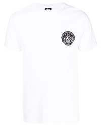 Мужская белая футболка с круглым вырезом с принтом от Stussy
