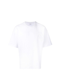 Мужская белая футболка с круглым вырезом с принтом от Styland