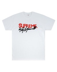 Мужская белая футболка с круглым вырезом с принтом от Supreme