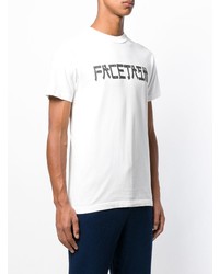 Мужская белая футболка с круглым вырезом с принтом от Facetasm