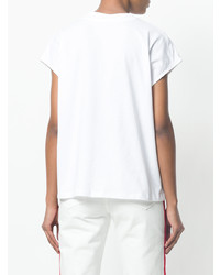 Женская белая футболка с круглым вырезом с принтом от Calvin Klein Jeans