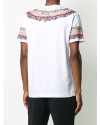 Мужская белая футболка с круглым вырезом с принтом от Moschino