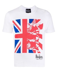 Мужская белая футболка с круглым вырезом с принтом от The Beatles X Comme Des Garçons