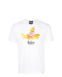 Мужская белая футболка с круглым вырезом с принтом от The Beatles X Comme Des Garçons