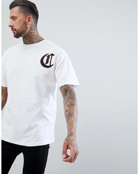 Мужская белая футболка с круглым вырезом с принтом от The Couture Club