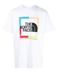 Мужская белая футболка с круглым вырезом с принтом от The North Face