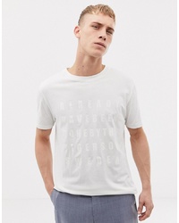 Мужская белая футболка с круглым вырезом с принтом от Tiger of Sweden Jeans