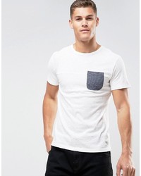 Мужская белая футболка с круглым вырезом с принтом от Tom Tailor