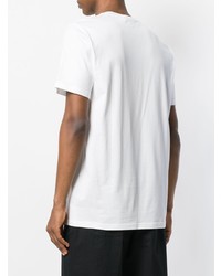 Мужская белая футболка с круглым вырезом с принтом от Lanvin