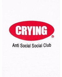 Мужская белая футболка с круглым вырезом с принтом от Anti Social Social Club