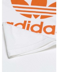 Мужская белая футболка с круглым вырезом с принтом от adidas